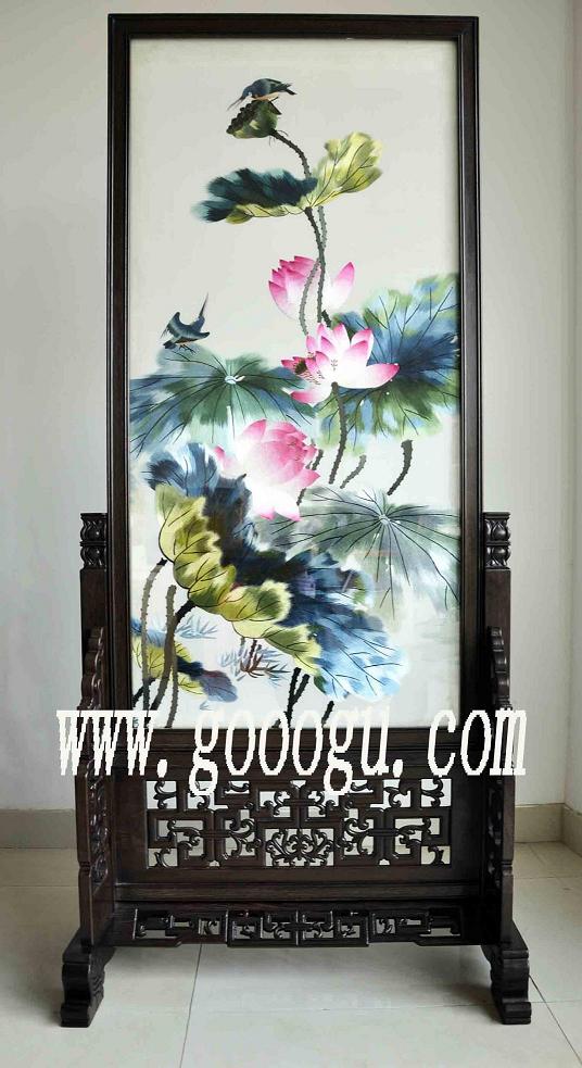 蘇繡雙面繡隔斷，刺繡屏風(fēng)玄關(guān)，蘇州雙面繡